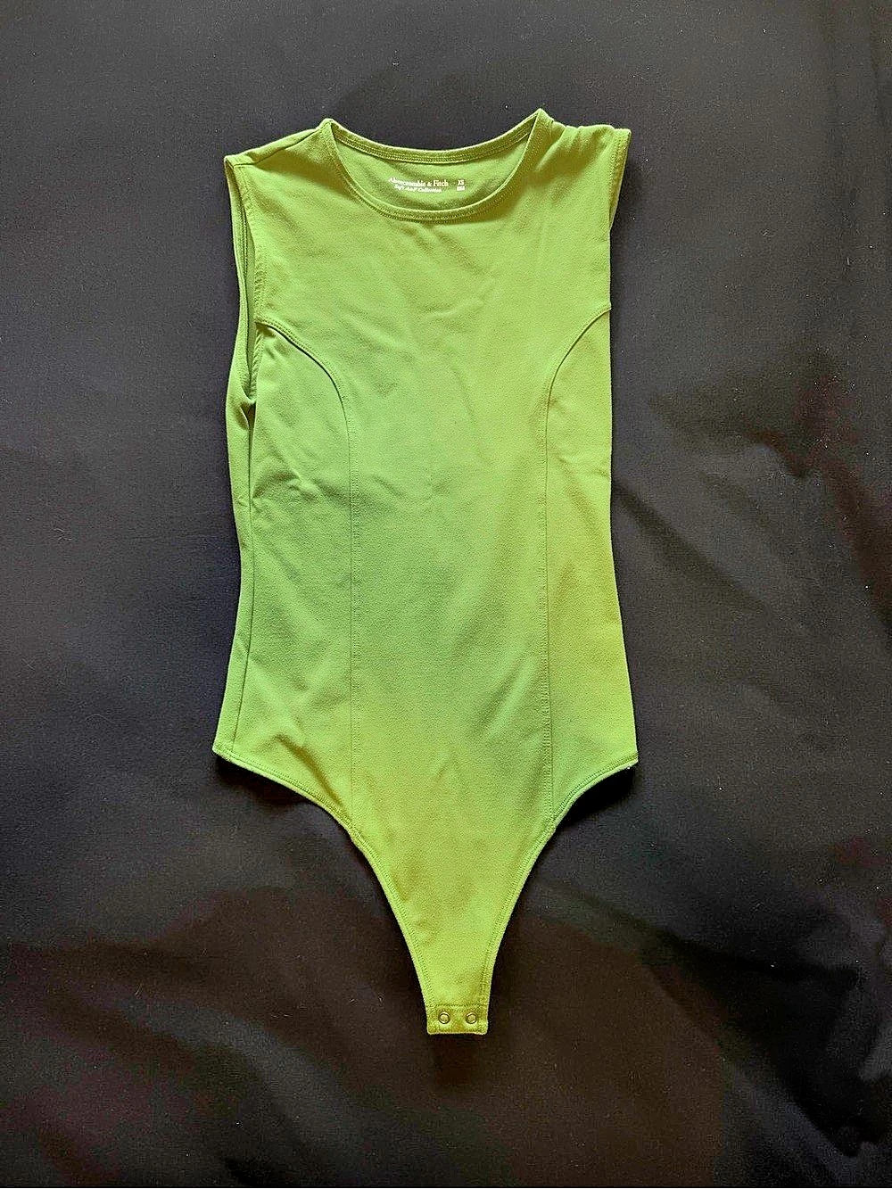 Abercrombie & Fitch Soft AF Seamless Tank Bodysuit Green